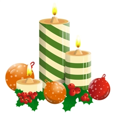 Christmas Decoration Candle Sticker
